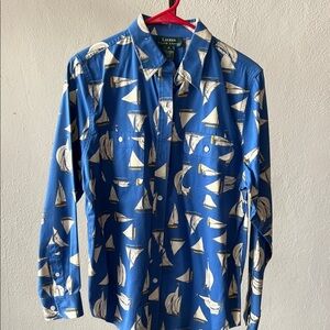 Lauren Ralph Lauren Nautical Button Up Size Medium